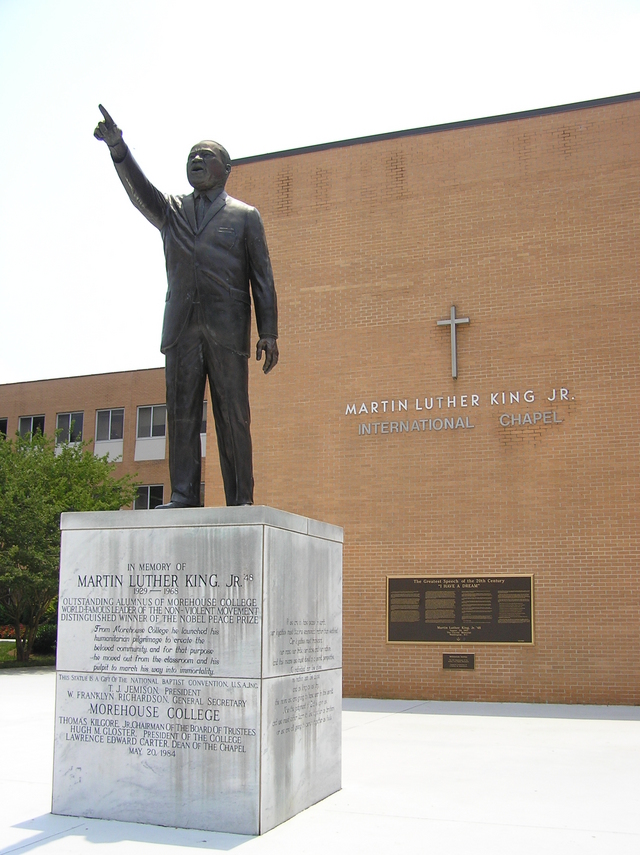 Morehouse College Martin Luther King. I end up in Morehouse College
